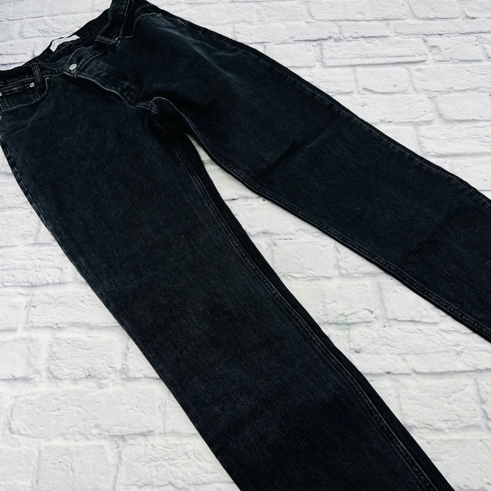 Abercrombie Fitch 4L/27 The Dad High Rise Black Crossover Buttonfly Jeans
